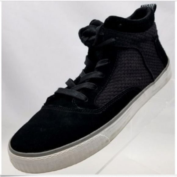 toms black high tops